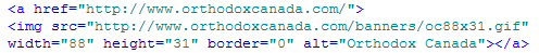 Code for Orthodox Canada button 88x31 pixels